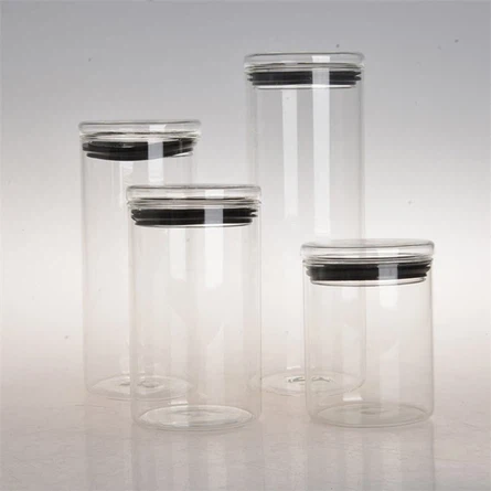 High Borosilicate Glass Storage Jars 4 High Borosilicate Glass Storage Jars 4