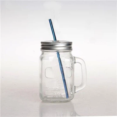 Jar Mason Gwydr gyda Chaead