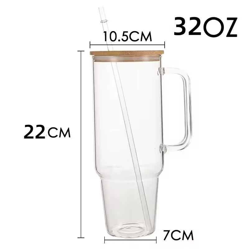 32/40oz Icon Drinking Glass With Handle factory