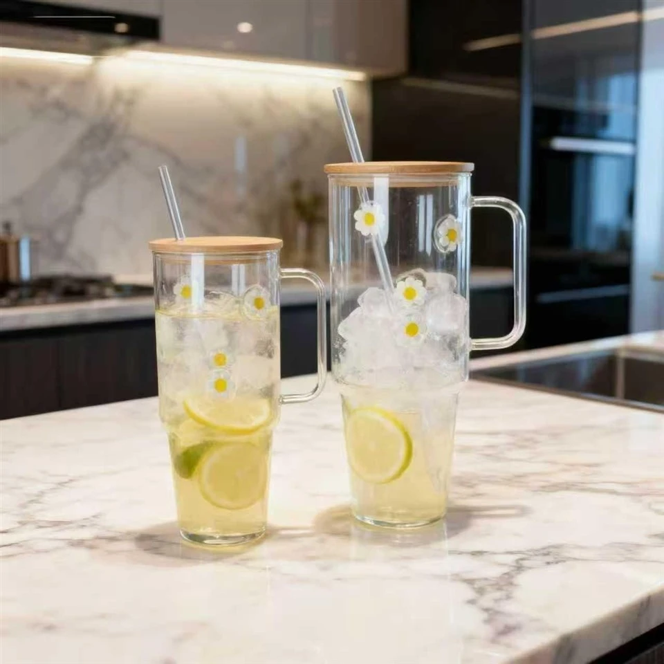 32/40oz Icon Drinking Glass With Handle suppliers